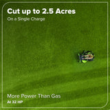 80V 42" Cordless Battery CrossoverZ Zero Turn Lawn Mower, (6) 6Ah Batteries and 600W Wall Charger
