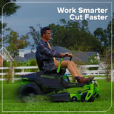 80V 42" Cordless Battery CrossoverZ Zero Turn Lawn Mower, (6) 6Ah Batteries and 600W Wall Charger