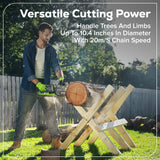 48V (24V x 2) 16" Cordless Battery Chainsaw w/ (2) 4.0Ah Batteries,65W Type-C Charger & (2) 3-Ft Cables)