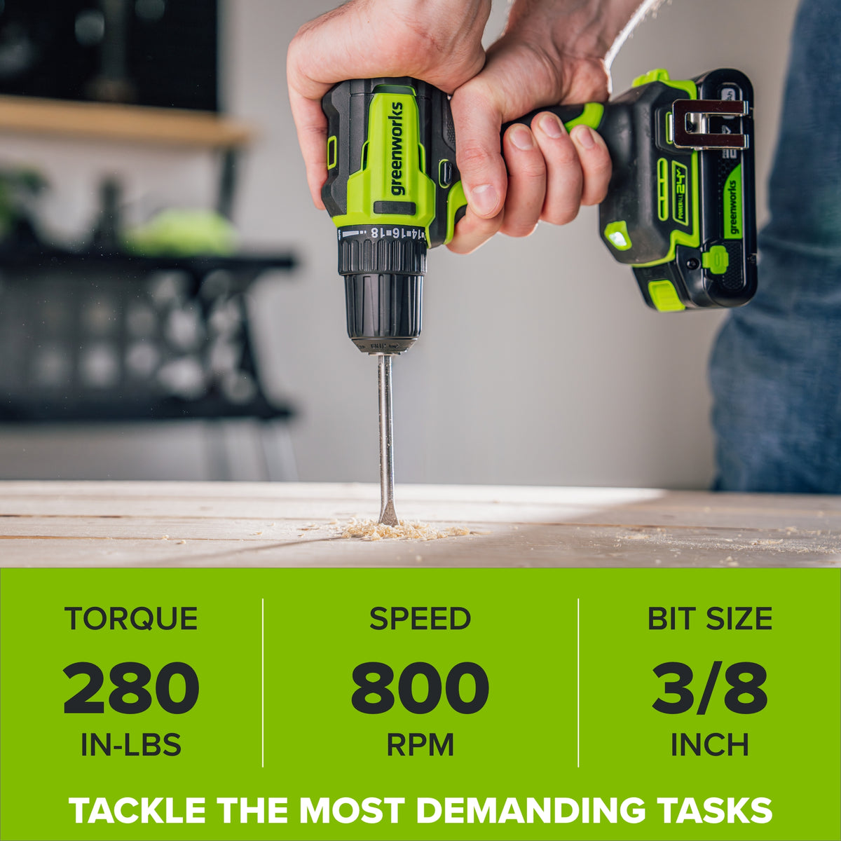 24V Cordless Battery Power Tool 4PC Combo Kit: (2) 2.0 Ah USB-C Batteries, (1) 30W USB-C Charger, (1) 3' 100W USB-C Cable and 34-Piece Accessory Sets