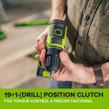 24V PowerAll 3/8" 280 in-lb Drill, with 2.0 Ah USB-C Battery, 30W USB-C Charger Block, 3' 100W USB-C Cable, 10-PC Drill Bit Set