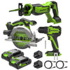 24V Cordless 280 in-lbs Drill/Driver Power Tool 3PC Combo Kit w/ 6-1/2" Circular Saw & 1-1/4" Reciprocating Saw : (2) 2.0Ah USB-C Battery, (2) 30W USB-C Charger, (2) 3' 100W USB-C Cable
