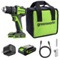 24V Cordless Battery 1/2" 400 in/lbs Drill Driver w/ 2.0Ah USB-C Battery & 30W USB-C Fast Charger