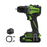 24V Cordless Battery 5 Series  1/2" 530 in/lbs Drill Driver: 2.0 Ah USB-C Battery and 30W USB-C Fast Charger
