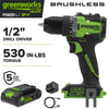 24V PowerAll Pro 1/2" 530 in-lb Drill Driver, with 2.0 Ah USB-C Battery, 30W USB-C Charger Block, 3' 100W USB-C Cable