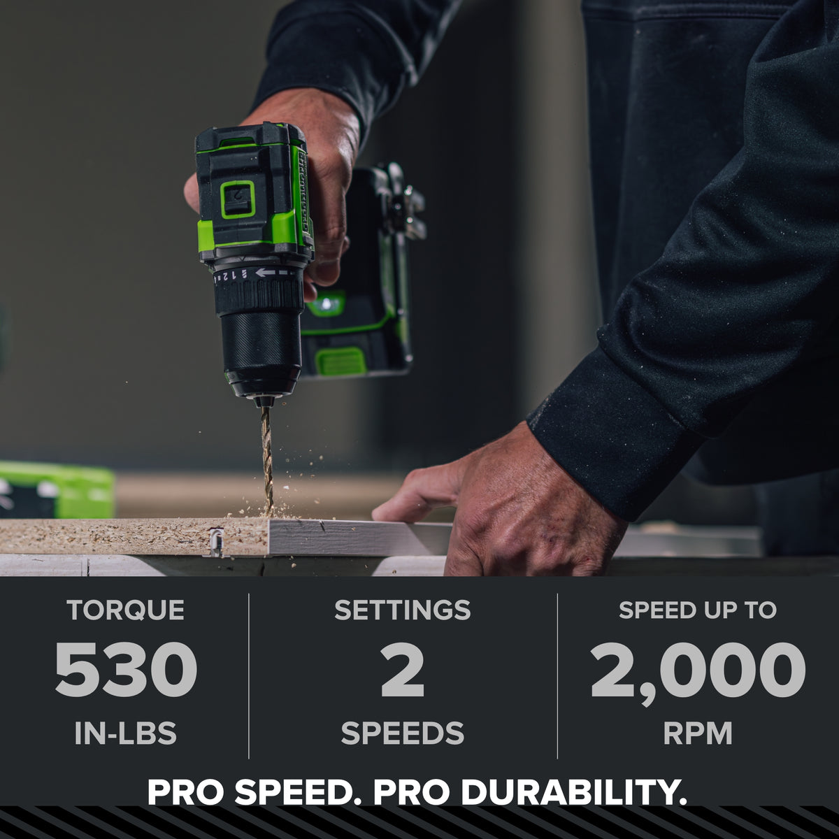 24V Cordless Battery 5 Series  1/2" 530 in/lbs Drill Driver: 2.0 Ah USB-C Battery and 30W USB-C Fast Charger