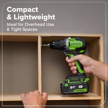 24V Cordless Battery 1/2" 800 in/lbs Drill Driver w/ 4.0Ah USB-C Battery & 65W USB-C Fast Charger