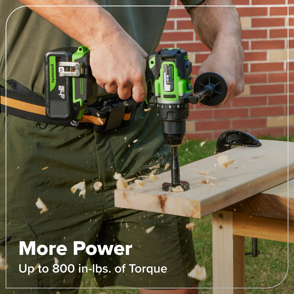 24V Cordless Battery 1/2" 800 in/lbs Drill Driver w/ 4.0Ah USB-C Battery & 65W USB-C Fast Charger