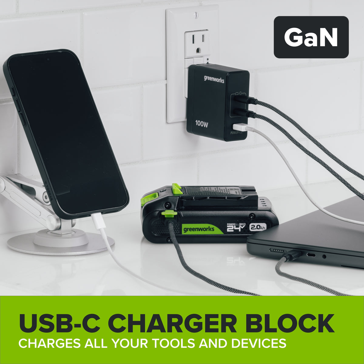 24V Cordless Battery 300 in-lbs Drill / Driver and 1900 in-lbs Impact Driver, Two(2) 2.0 Ah USB-C Batteries and 30W USB-C Charger