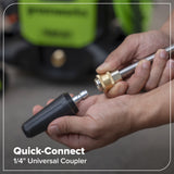 2400-PSI Brushless 1.2 GPM Four-Weel Electric Pressure Washer
