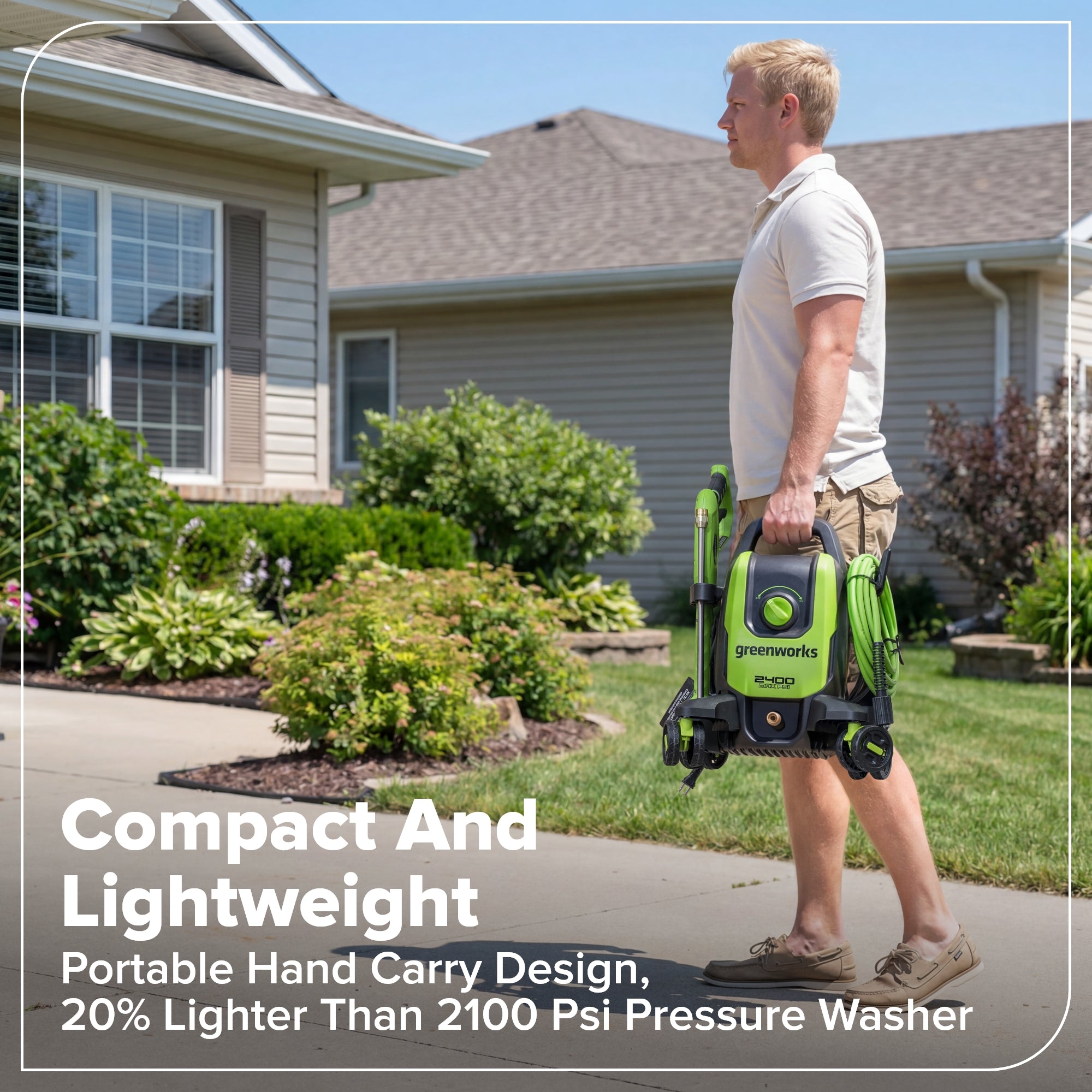 2400-PSI Brushless 1.2 GPM Four-Weel Electric Pressure Washer