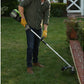 80V 16" Cordless Battery String Trimmer (Attachment Capable) & 8-Inch Edger Attachment Combo Kit w/ 2.0Ah Battery & Charger