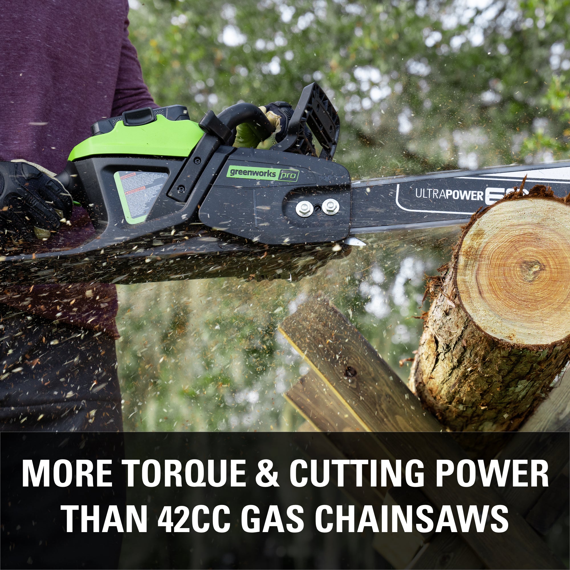 60V 16" Cordless Battery Chainsaw w/ 2.5Ah Battery & Charger