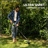 48V (24V x 2) 16" Cordless Battery Brushless String Trimmer (Attachment Capable) w/ (2) 4.0Ah 21700 Batteries, 100W Type-C Charger & (2) 3-Ft Cables