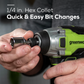 24V 1/4" 2650 in/lbs Brushless Impact Driver w/ (2) 1.5Ah USB Batteries & Charger