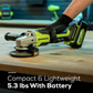 24V 4.5" Cordless Battery Brushless Angle Grinder w/ 4.0Ah USB Battery & Charger