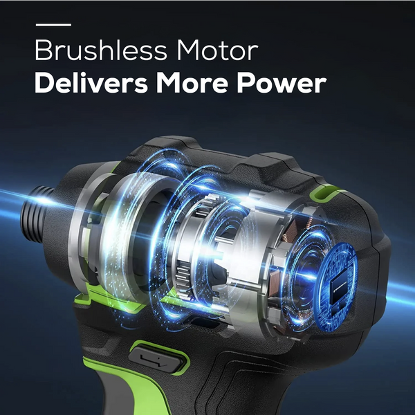 24V Brushless Impact Driver & 7-1/4'' Circular Saw Combo Kit w/ (2) 2.0Ah Batteries & Charger