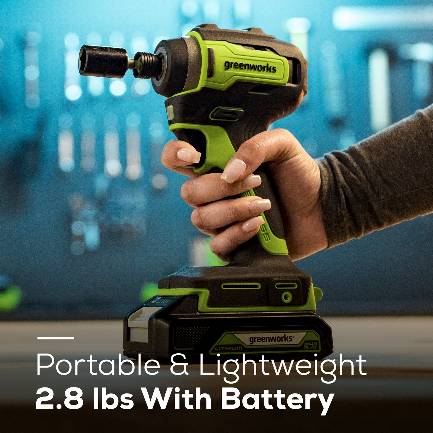 24V 1/4" 1950 in/lbs Brushless Impact Driver Kit w/ (2) 2.0Ah Batteries, Charger, Bits and Tool Bag