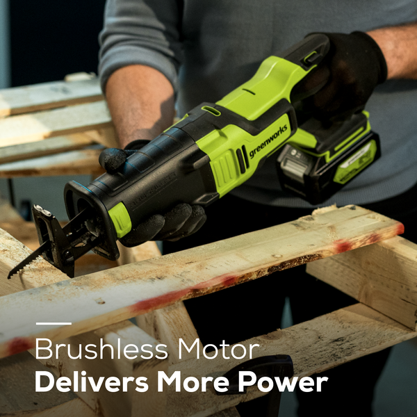 24V Brushless Drill & 1-1/8" Recip Saw Combo Kit w/ (2) 2.0Ah Batteries & Charger