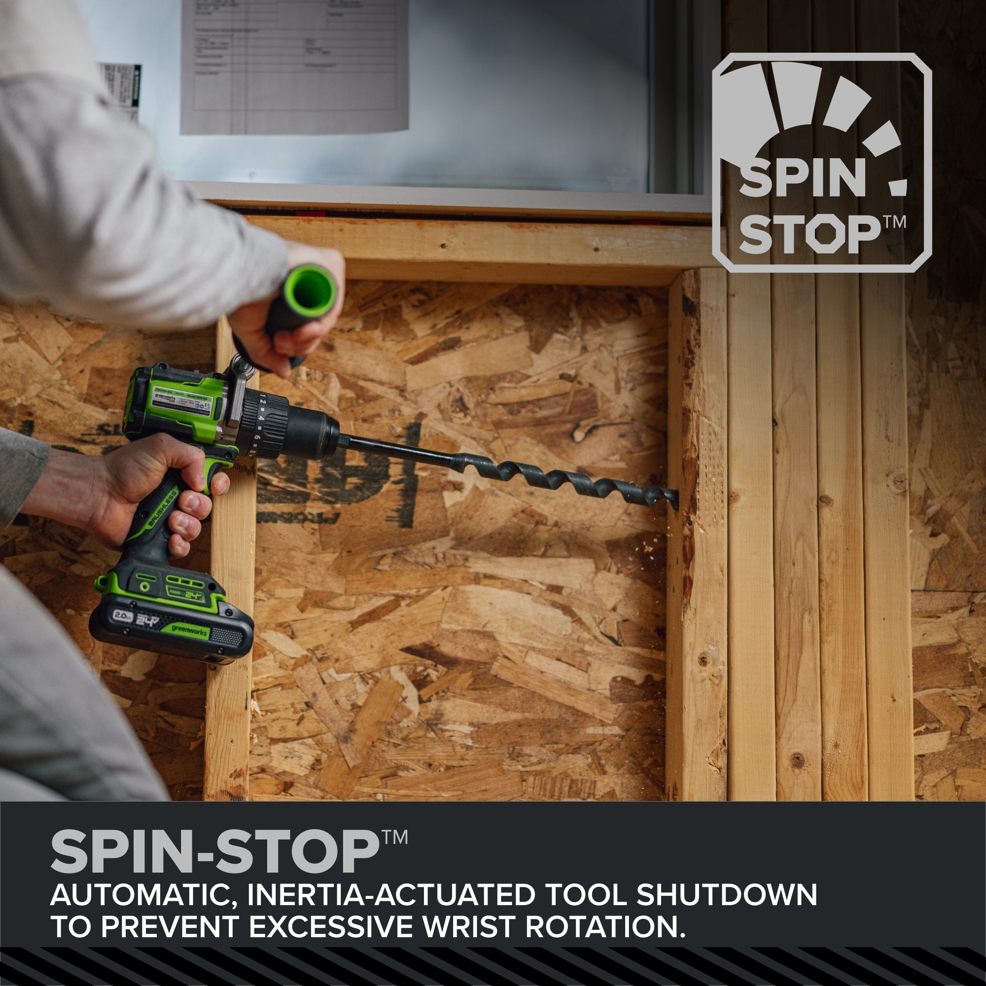 24V PowerAll Pro 1,350 in-lb 1/2" Hammer Drill, with 2.0 Ah Battery, 65W Charger, Belt Clip, and Auxiliary Handle