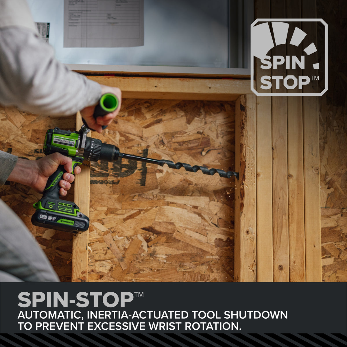 24V PowerAll Pro 1,350 in-lb 1/2" Hammer Drill, with 2.0 Ah Battery, 65W Charger, Belt Clip, and Auxiliary Handle