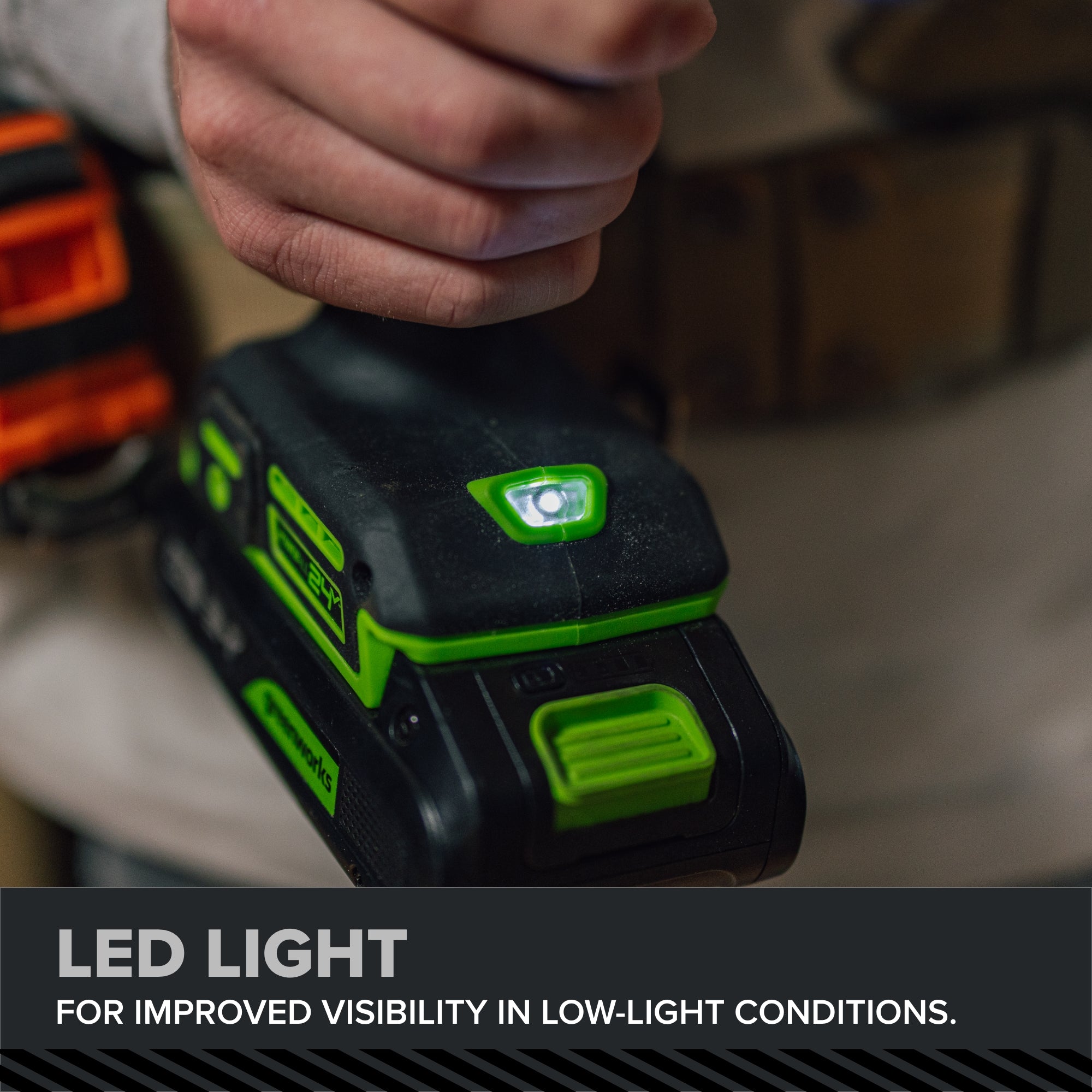24V PowerAll Pro 1,350 in-lb 1/2" Hammer Drill, with 2.0 Ah Battery, 65W Charger, Belt Clip, and Auxiliary Handle