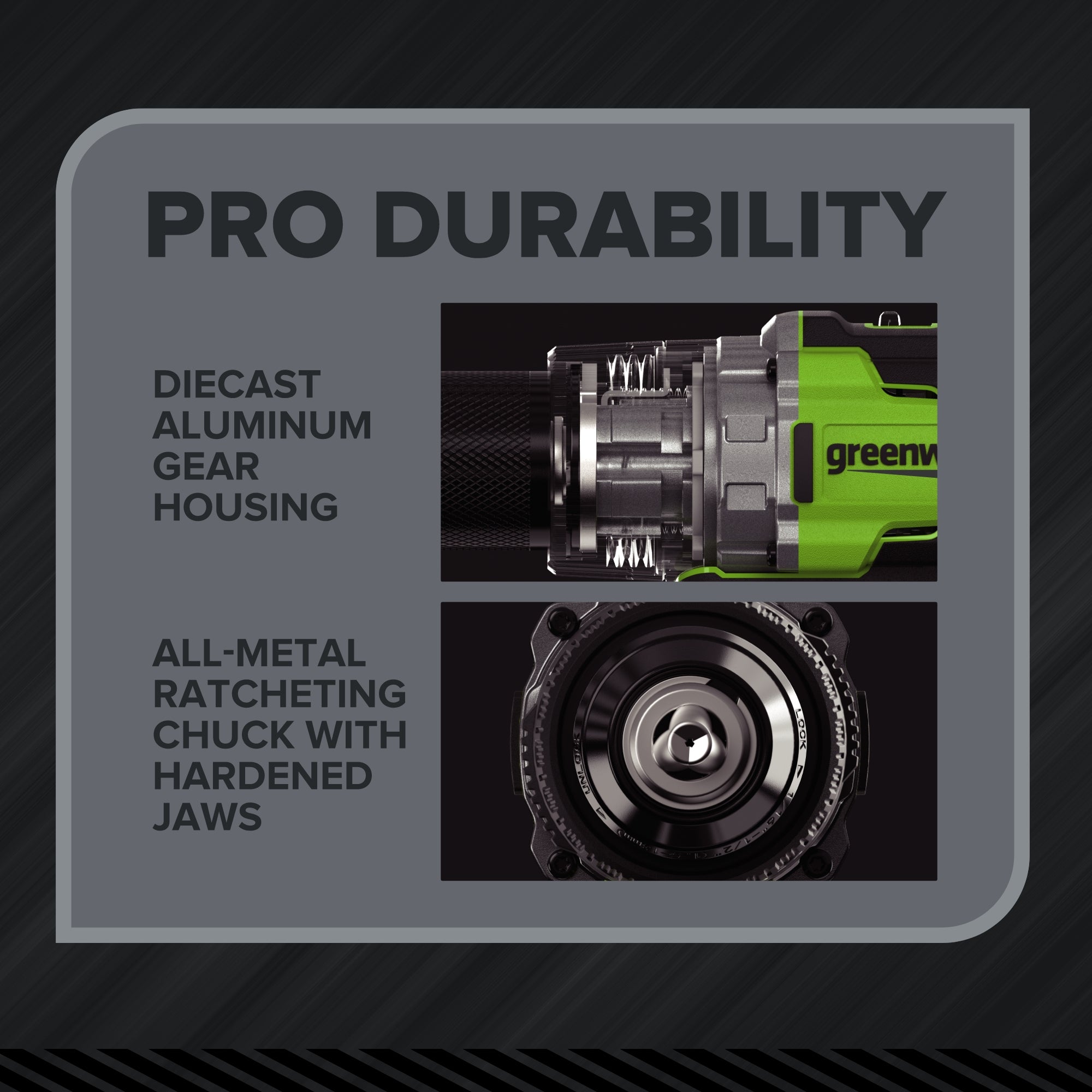 24V PowerAll Pro 850 in-lb 1/2" Hammer Drill, with 2.0 Ah Battery, 30W Charger, Belt Clip, and Auxiliary Handle