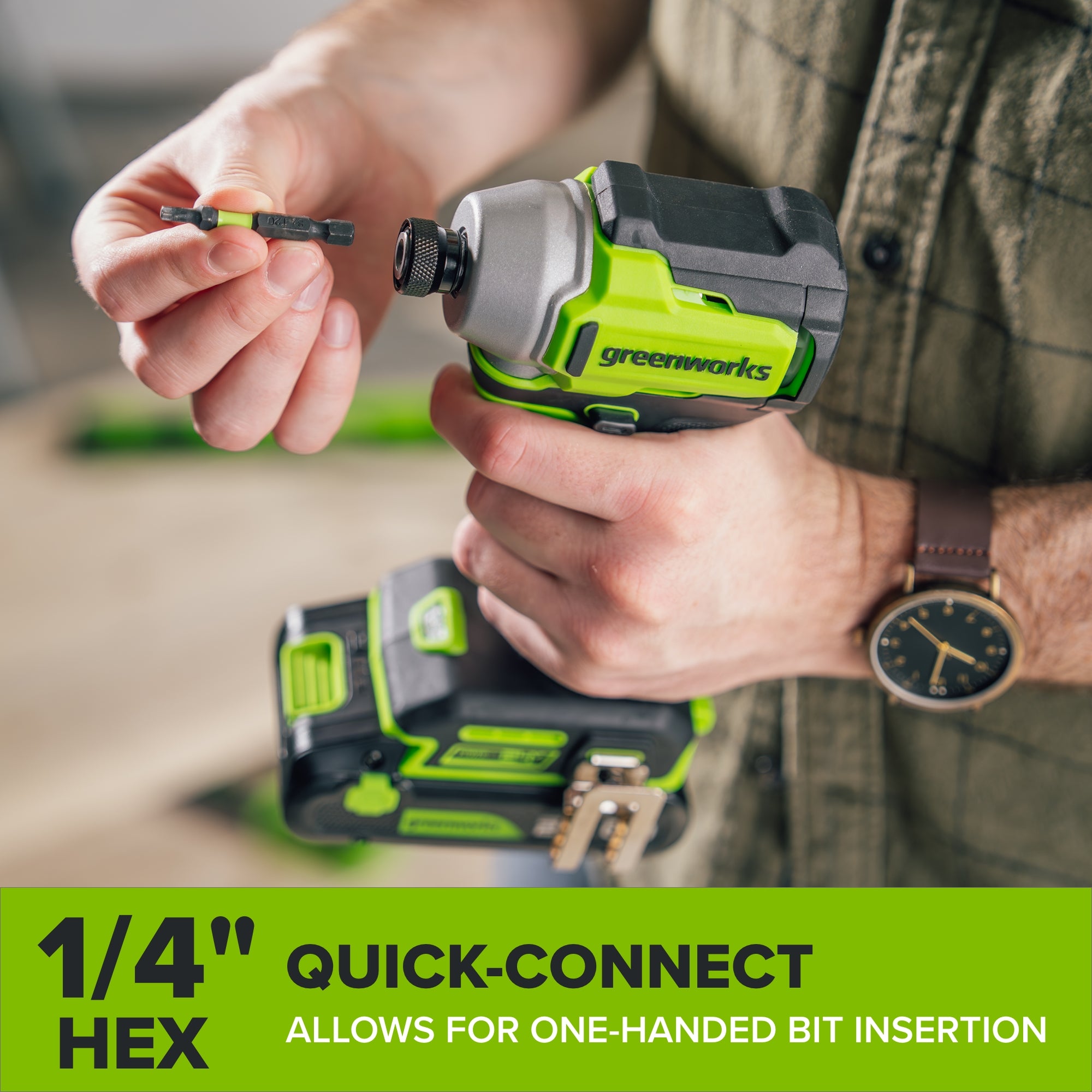 24V 3 Series 1/4" 1900 in/lbs Brushless Impact Driver Kit: 2.0 Ah USB-C Batteries and 30W USB-C Fast Charger