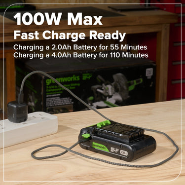 24V Cordless Battery 1/2" 400 in/lbs Drill Driver w/ 2.0Ah USB-C Battery & 30W USB-C Fast Charger