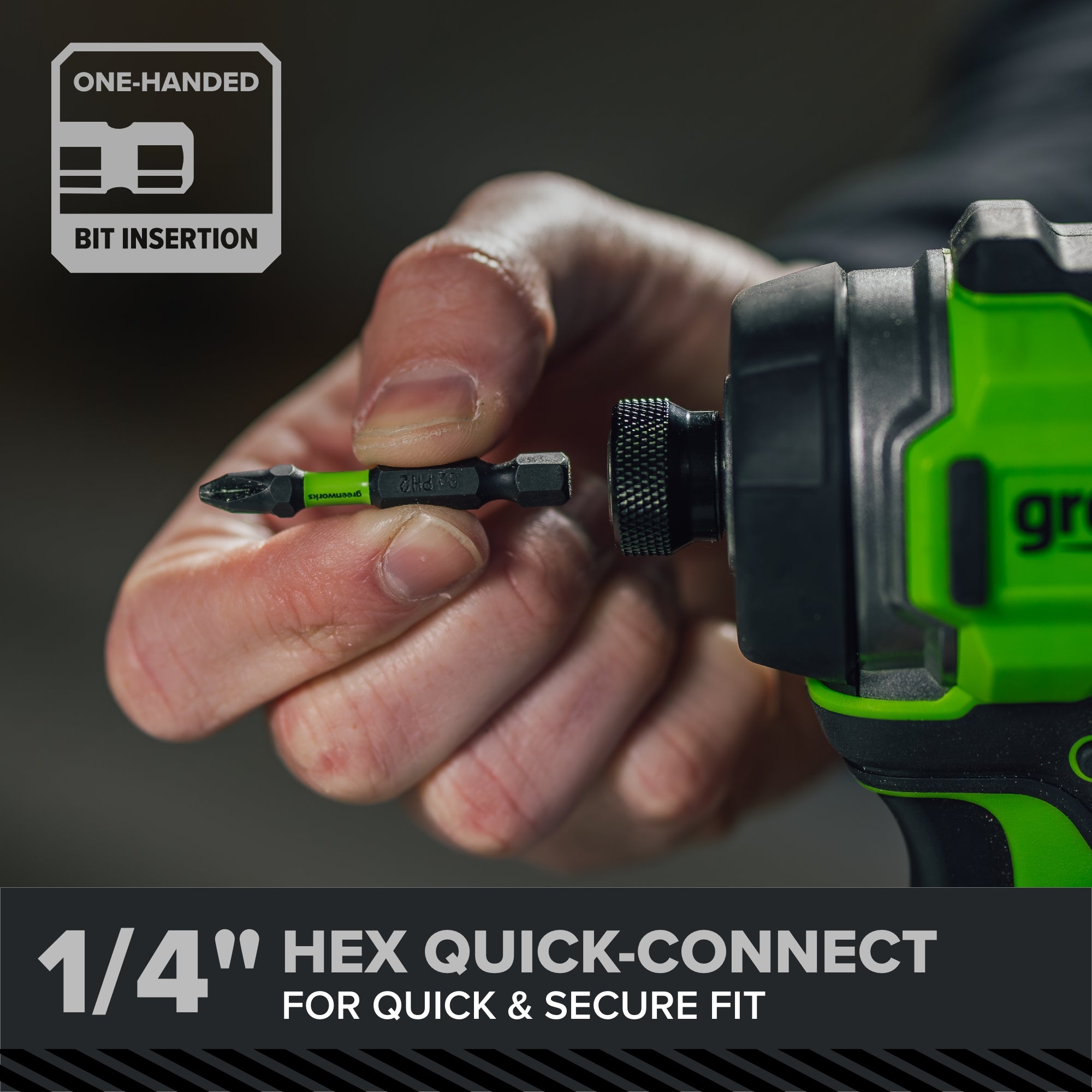 24V 5 Series 1/4" 2200 in/lbs Brushless Impact Driver Kit: 2.0 Ah USB-C Batteries and 65W USB-C Fast Charger