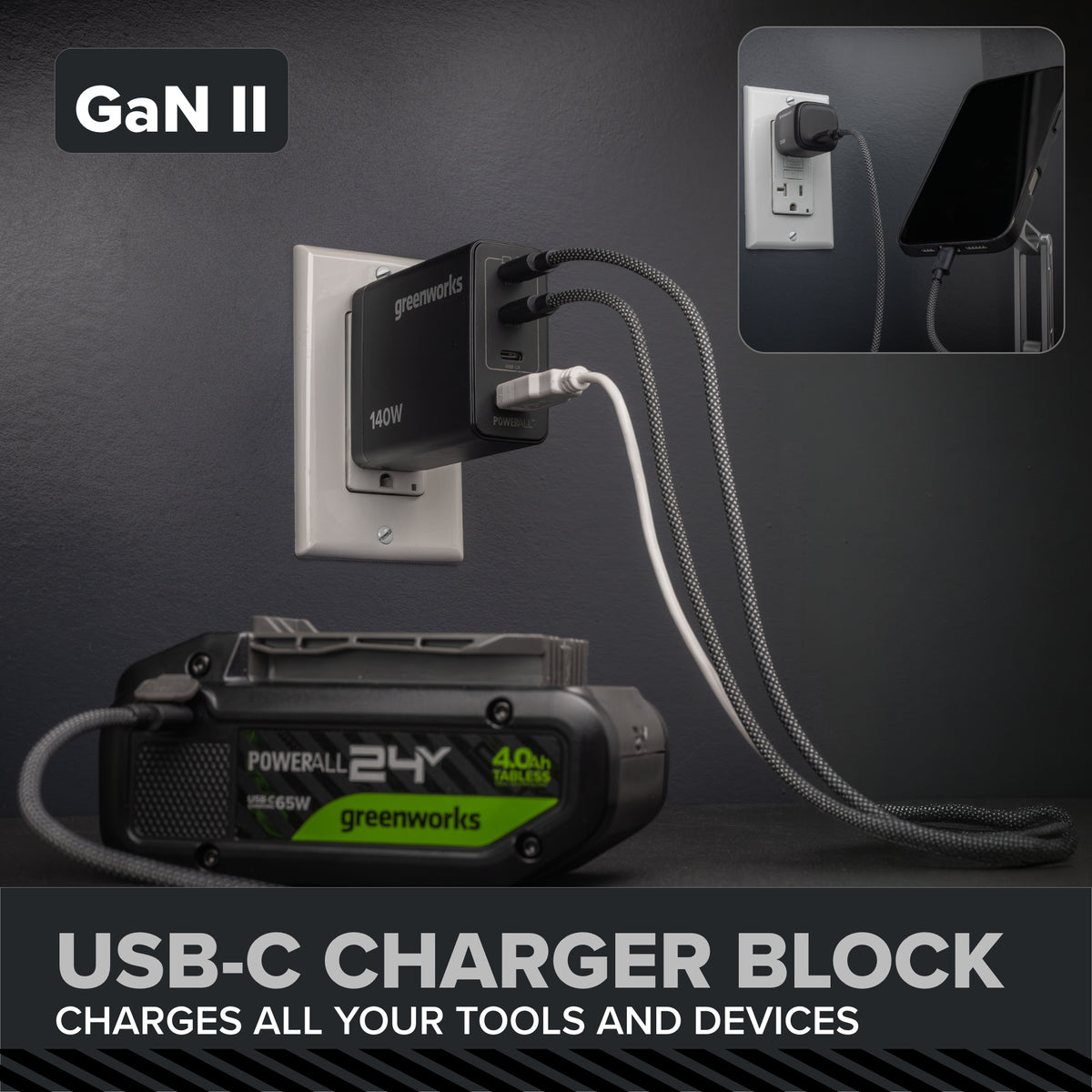 24V 5 Series 1/4" 2200 in/lbs Brushless Impact Driver Kit: 2.0 Ah USB-C Batteries and 65W USB-C Fast Charger