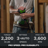 24V 5 Series 1/4" 2200 in/lbs Brushless Impact Driver Kit: 2.0 Ah USB-C Batteries and 65W USB-C Fast Charger