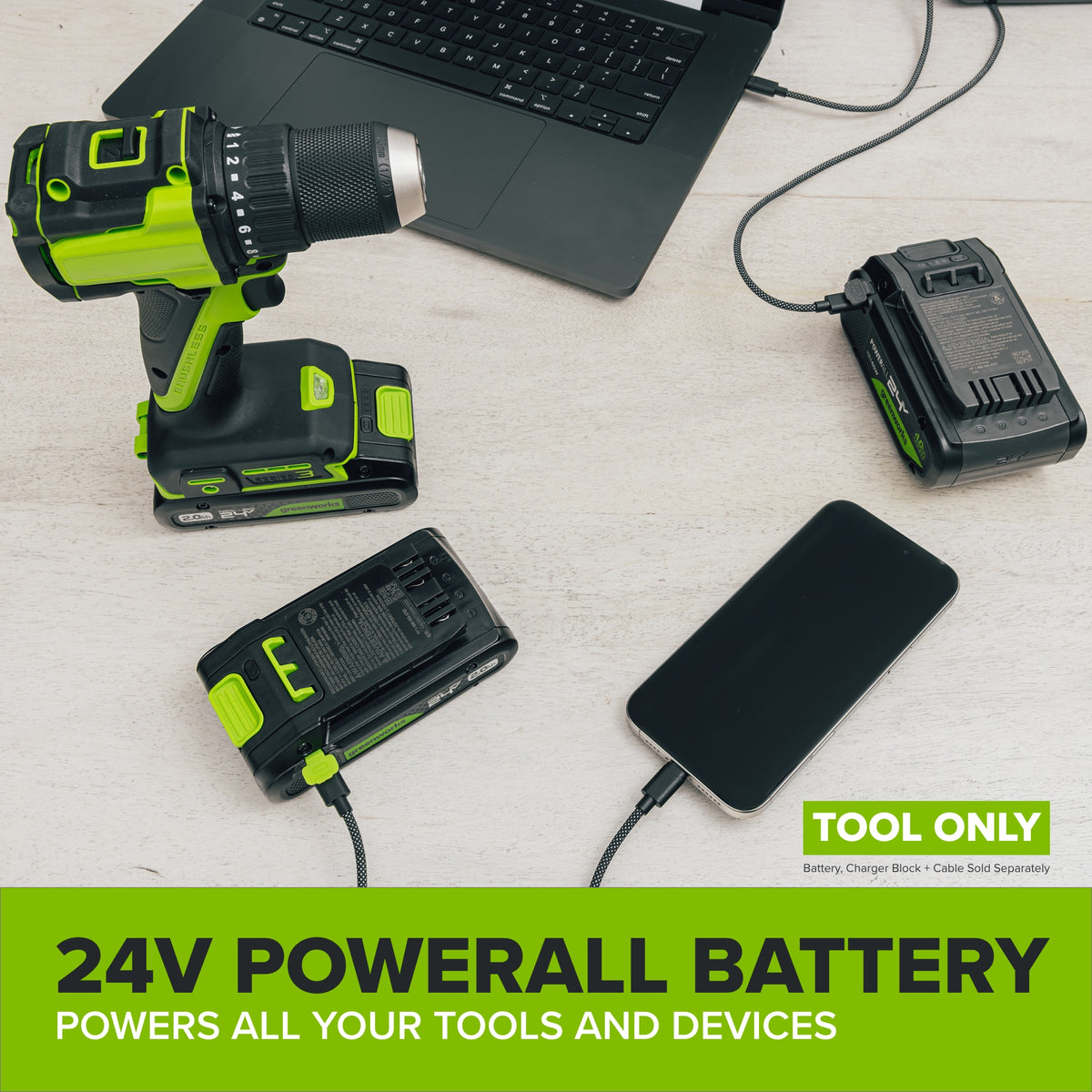 24V Cordless Battery Inflator (Tool Only)