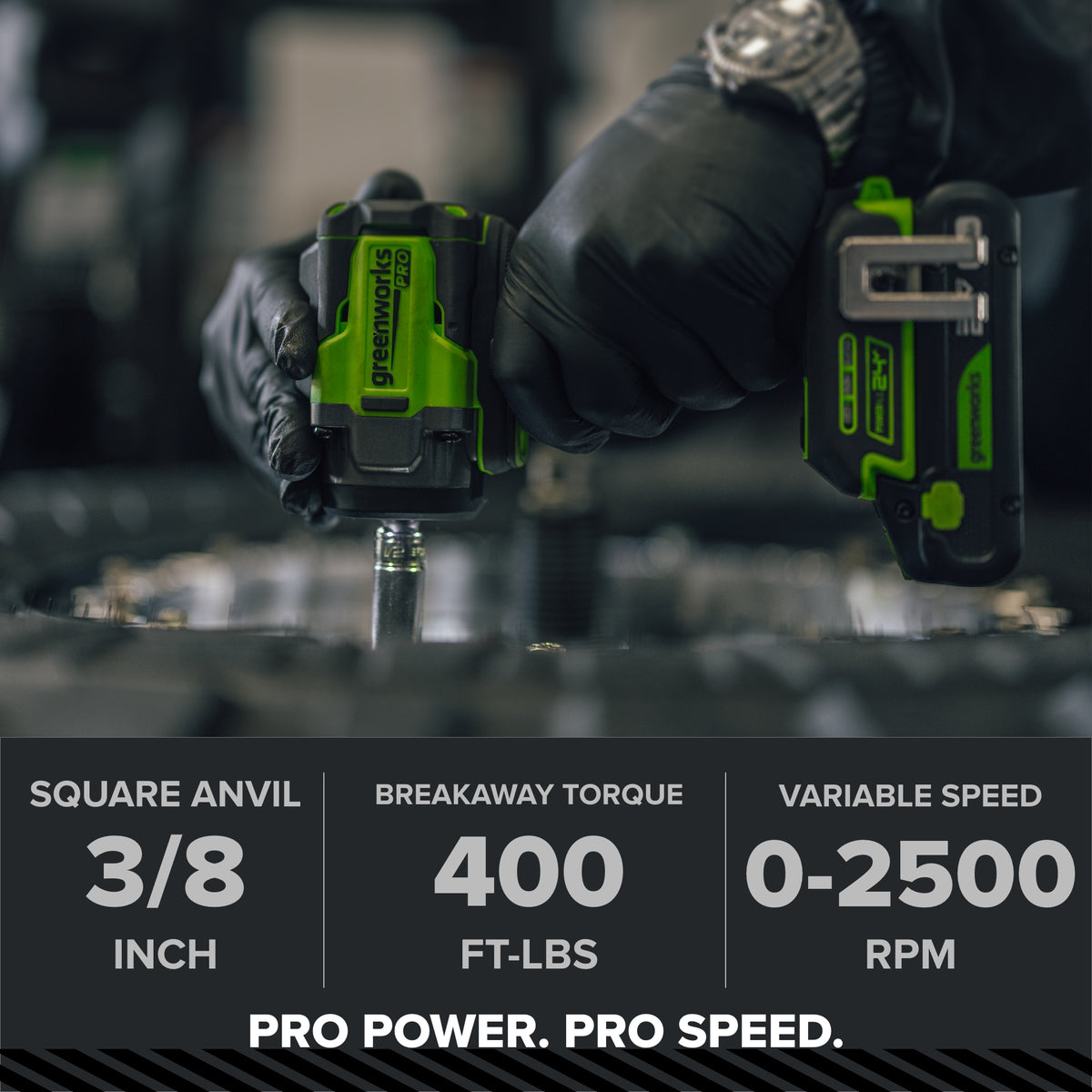 24V  5 Series 3/8"  400 ft-lbs Cordless Battery Impact Wrench (Tool Only)