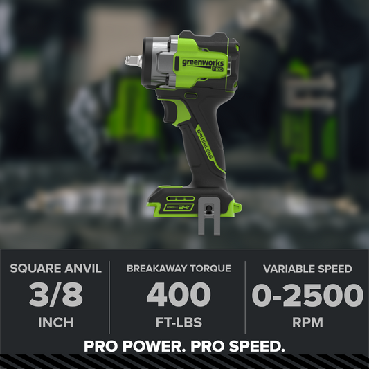24V PowerAll Pro 400 ft-lb Breakaway Torque 3/8
