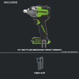 24V  5 Series 1/2"  560 ft-lbs Cordless Battery Impact Wrench (Tool Only)