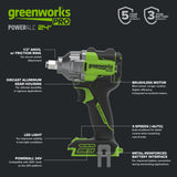 24V  5 Series 1/2"  560 ft-lbs Cordless Battery Impact Wrench (Tool Only)