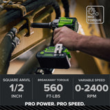 24V  5 Series 1/2"  560 ft-lbs Cordless Battery Impact Wrench (Tool Only)
