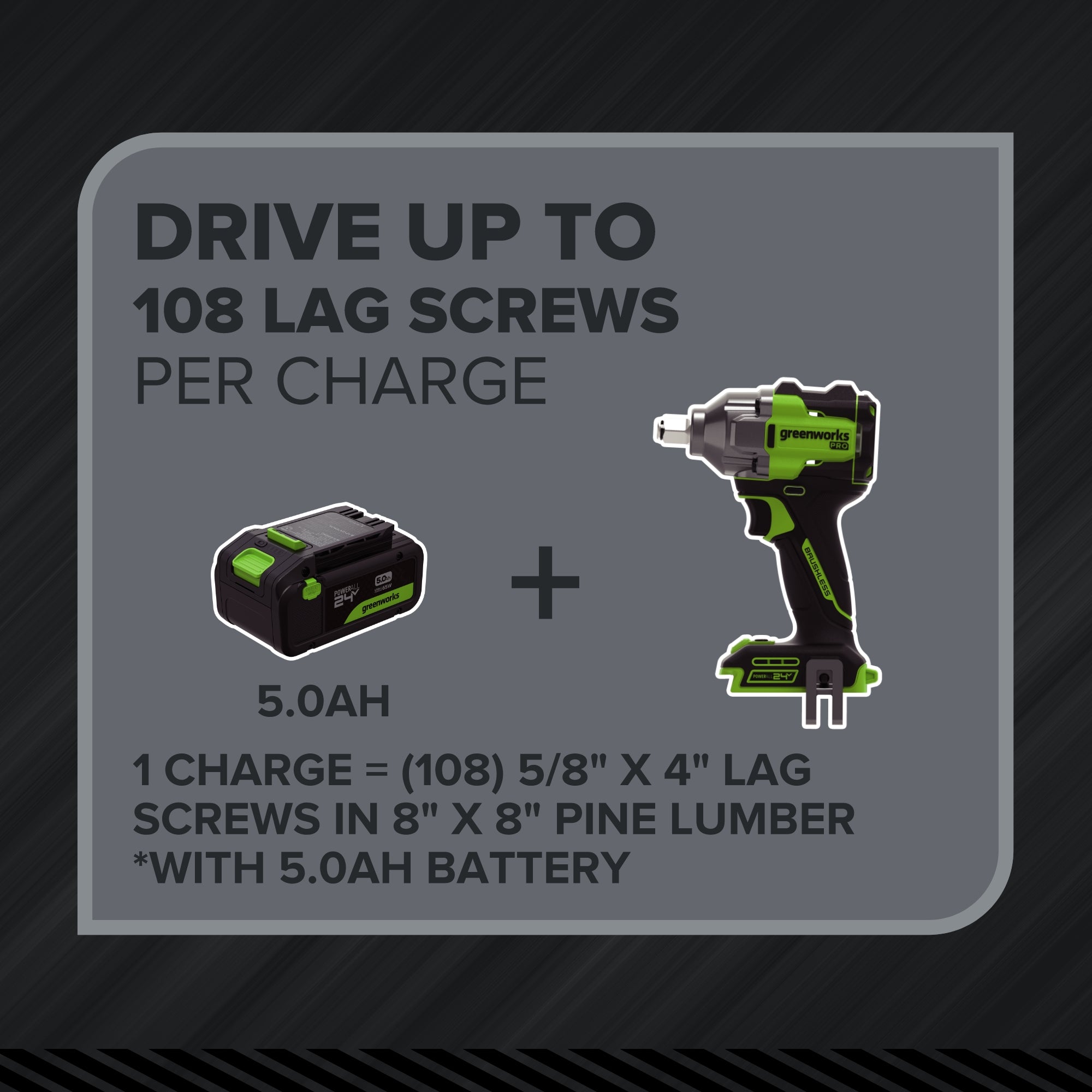 24V  5 Series 1/2"  560 ft-lbs Cordless Battery Impact Wrench (Tool Only)