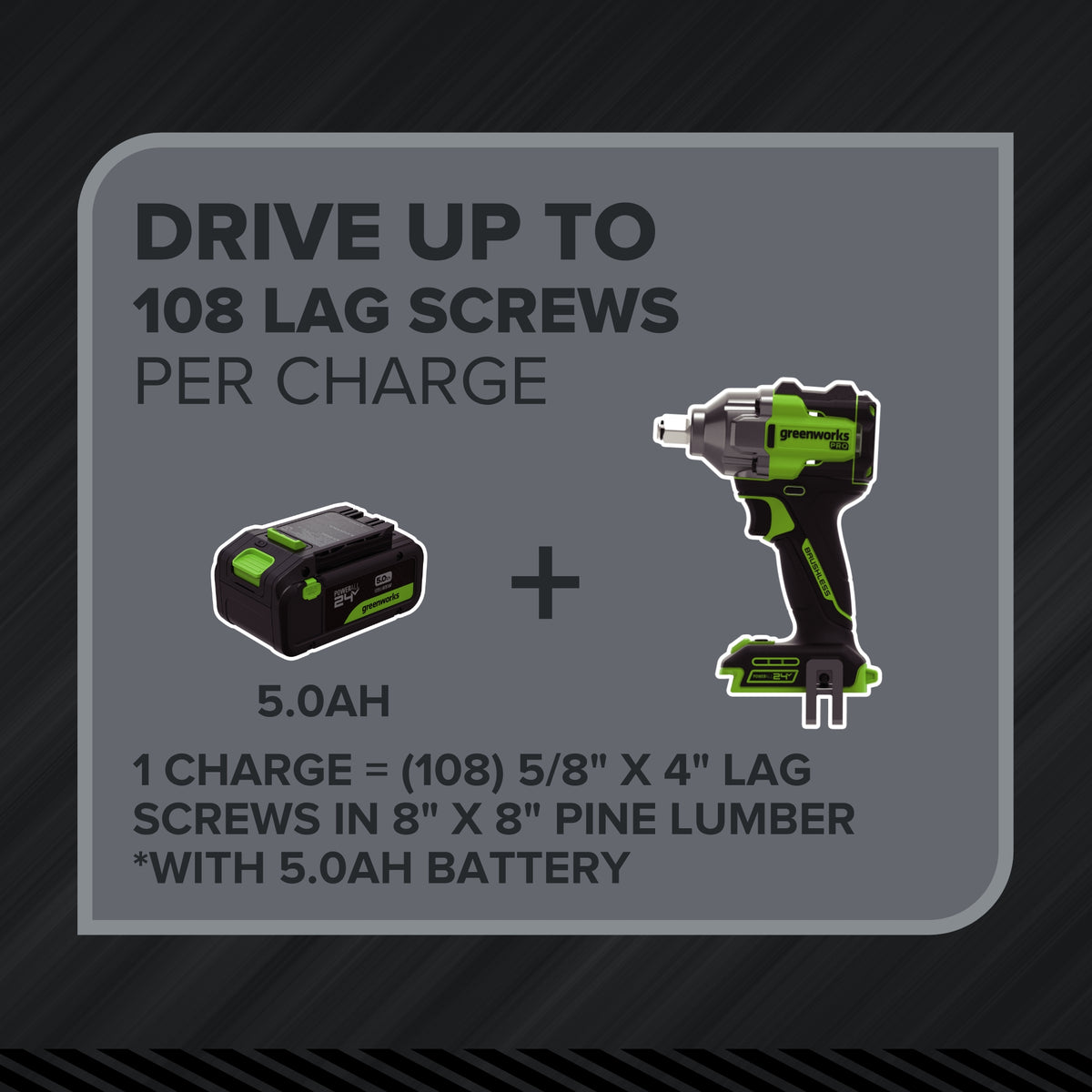 24V  5 Series 1/2"  560 ft-lbs Cordless Battery Impact Wrench (Tool Only)