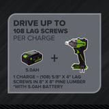 24V  5 Series 1/2"  560 ft-lbs Cordless Battery Impact Wrench (Tool Only)