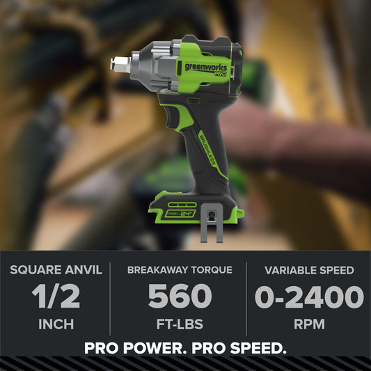24V PowerAll Pro 560 ft-lb Breakaway Torque 1/2
