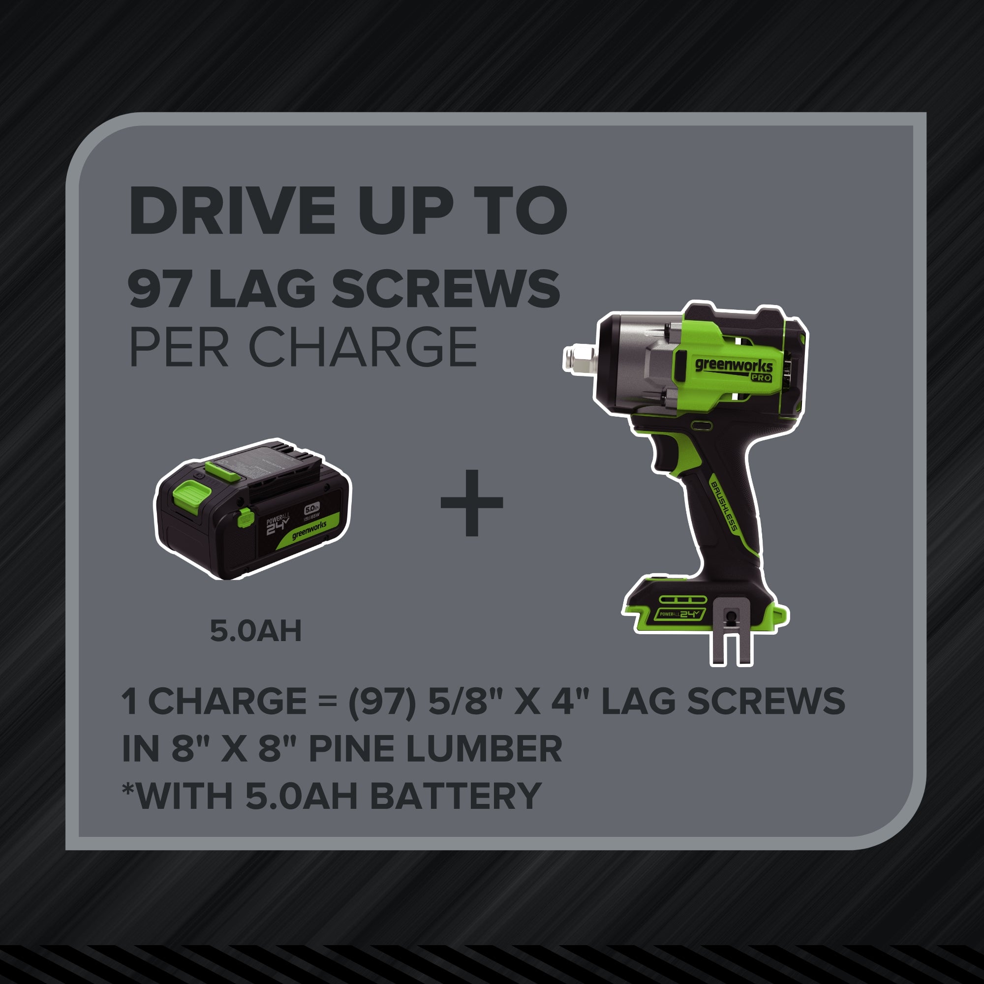 24V  5 Series 1/2"  750 ft-lbs Cordless Battery Impact Wrench (Tool Only)
