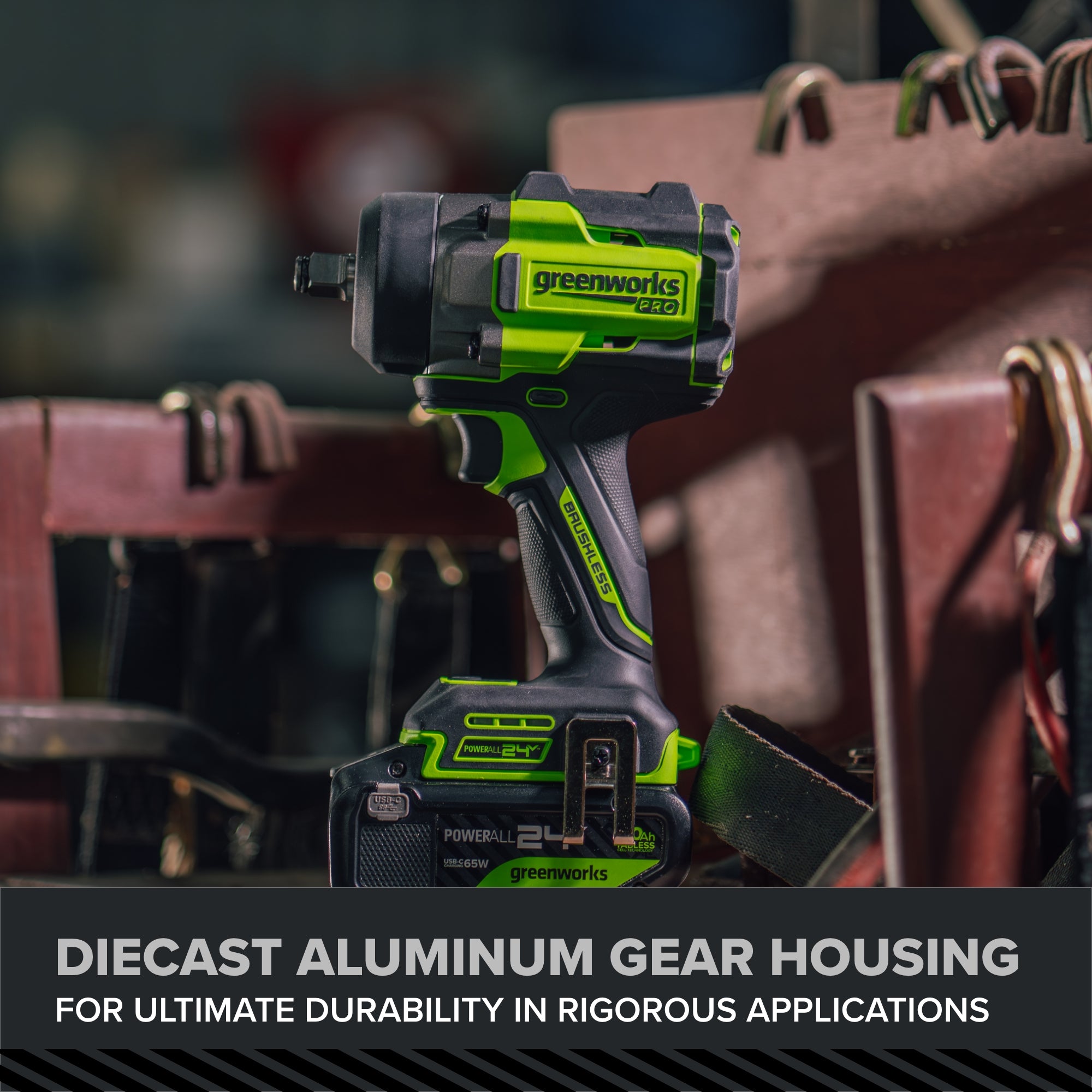 24V  5 Series 1/2"  750 ft-lbs Cordless Battery Impact Wrench (Tool Only)