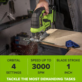 24V  3 Series Cordless Battery 3000SPM Jig Saw (Tool Only)