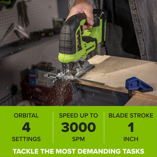 24V  3 Series Cordless Battery 3000SPM Jig Saw (Tool Only)
