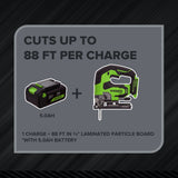 24V  5 Series Cordless Battery 3800SPM Jig Saw (Tool Only)