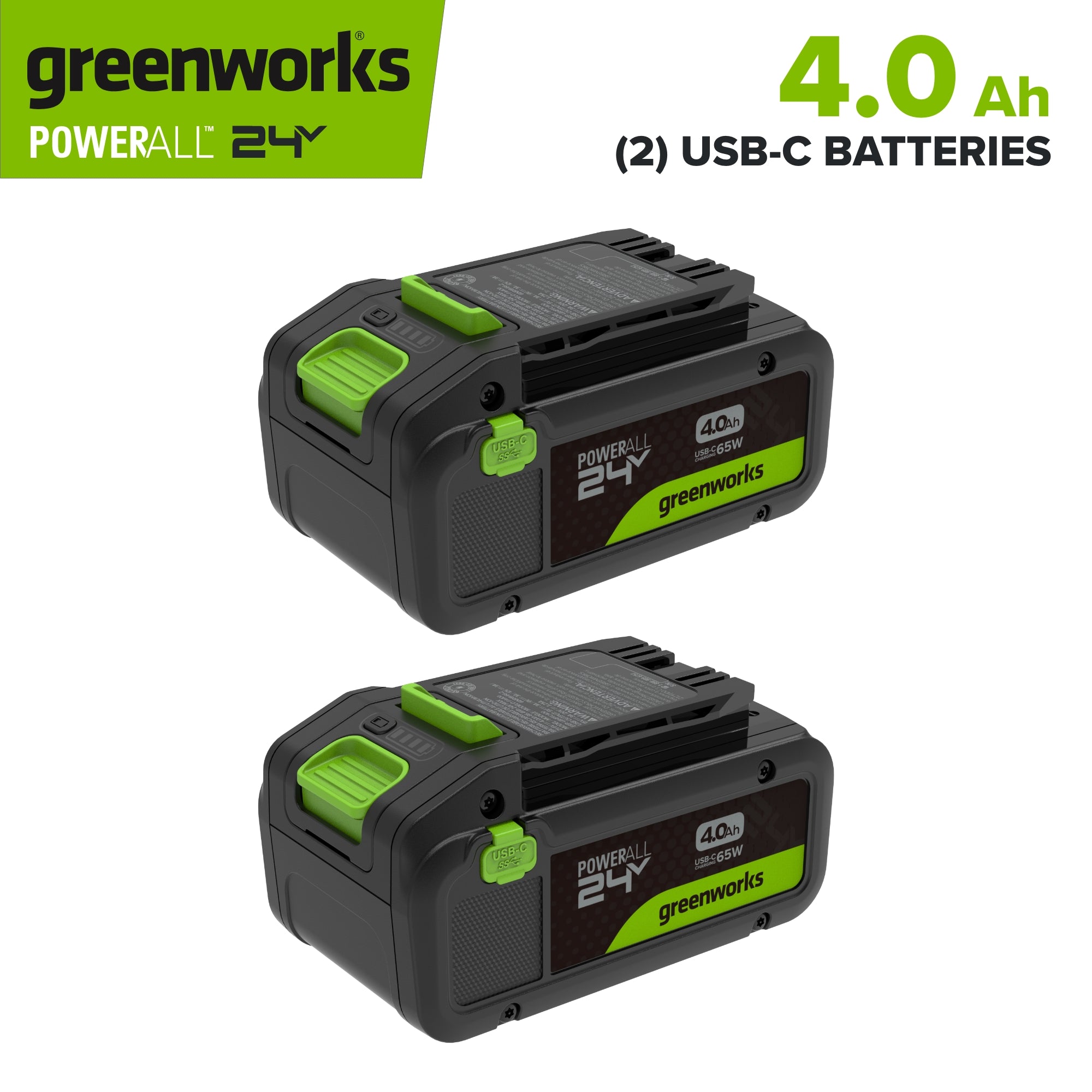 24V PowerAll High Power 4.0 Ah Battery (2-Pack)