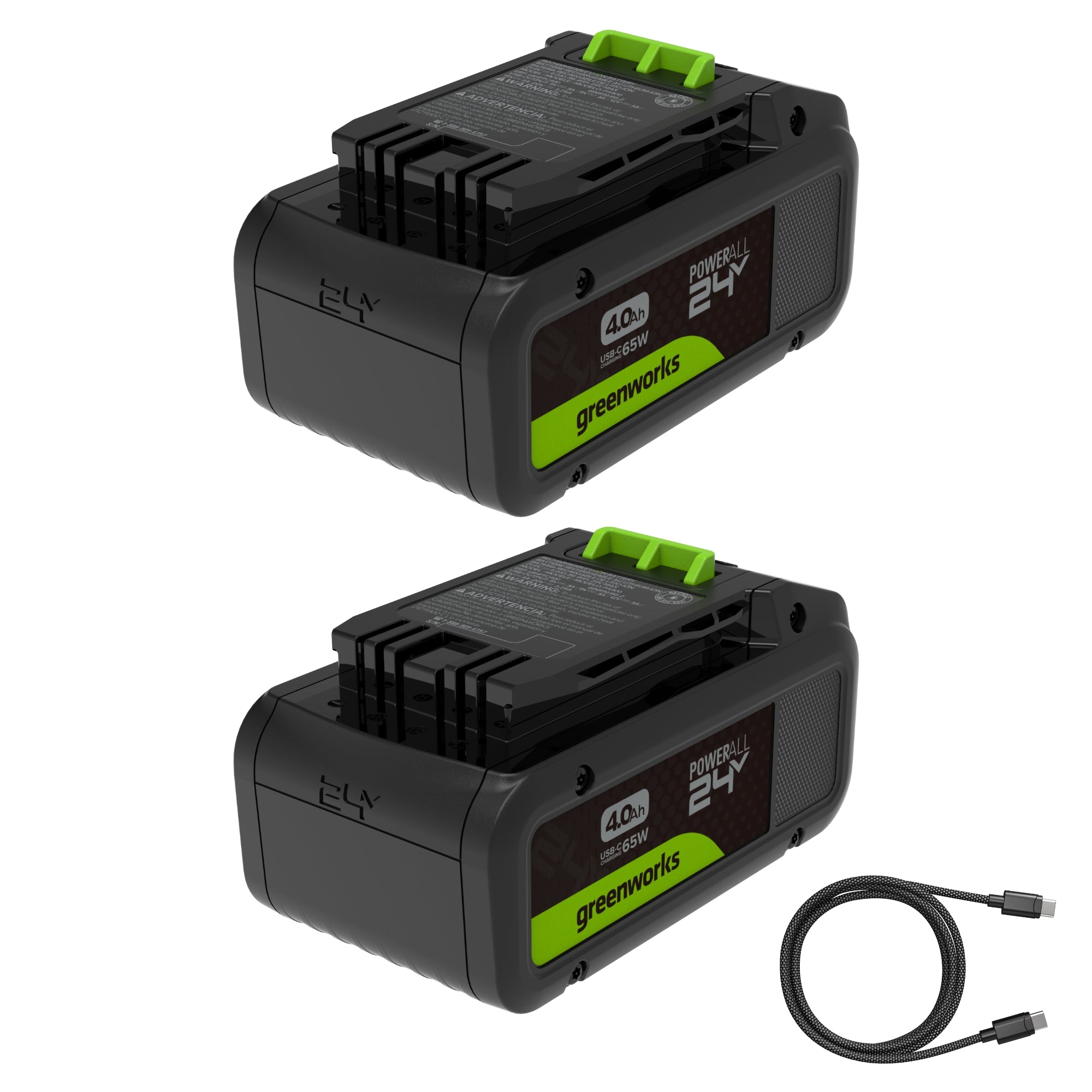 24V PowerAll Battery 2-Pack, with (2) 4.0 Ah Batteries