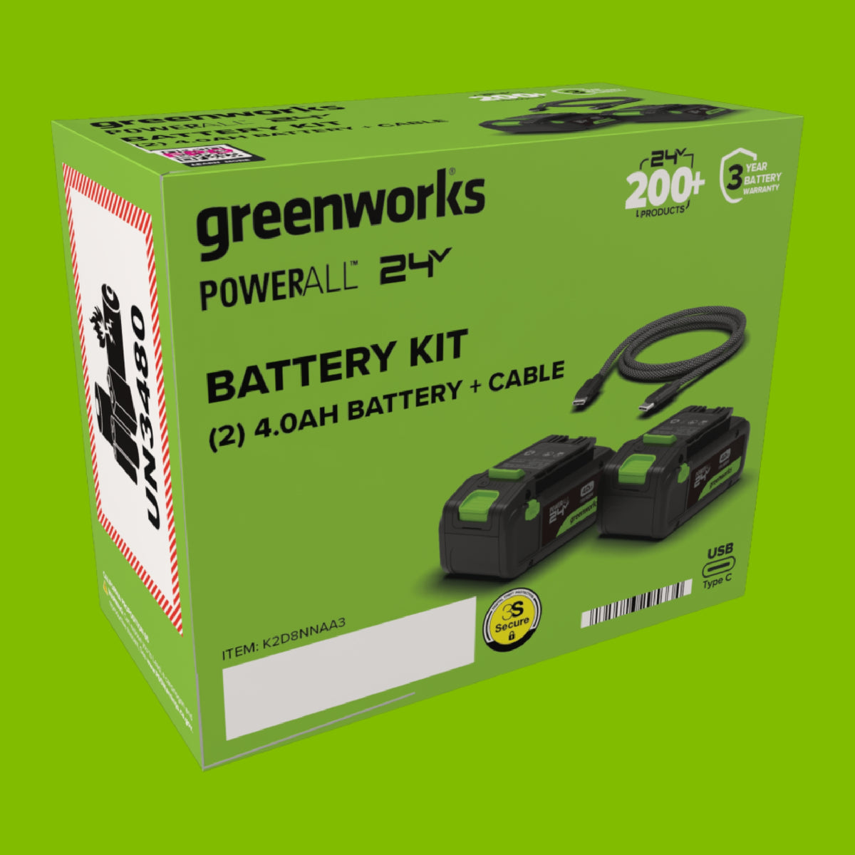 24V PowerAll Battery 2-Pack, with (2) 4.0 Ah Batteries